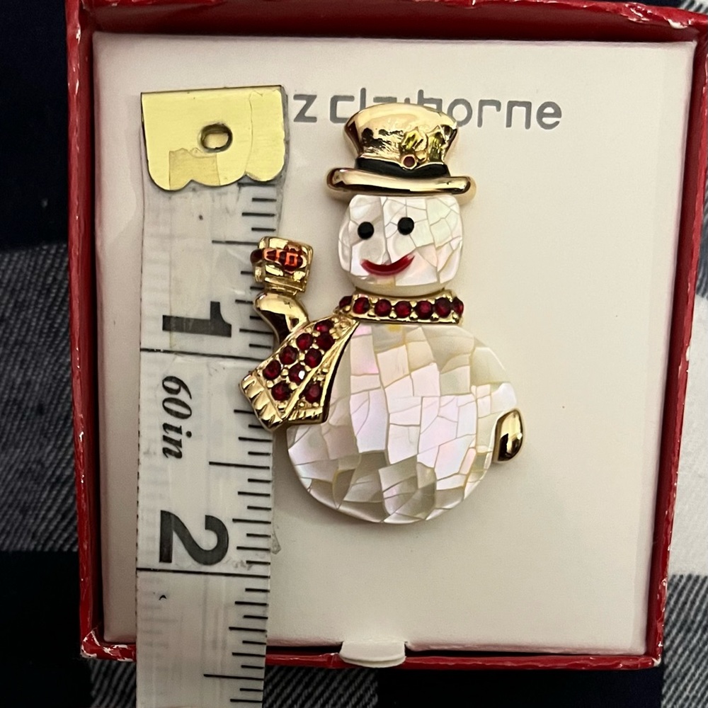 Liz Claiborne Snowman ⛄️ Pin. Vintage - Picture 5 of 13